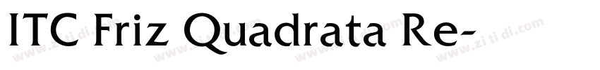 ITC Friz Quadrata Re字体转换